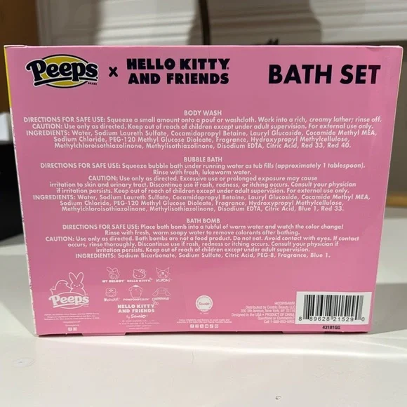 x Hello Kitty Bath Set - Pink and Yellow - Picture 2 of 3